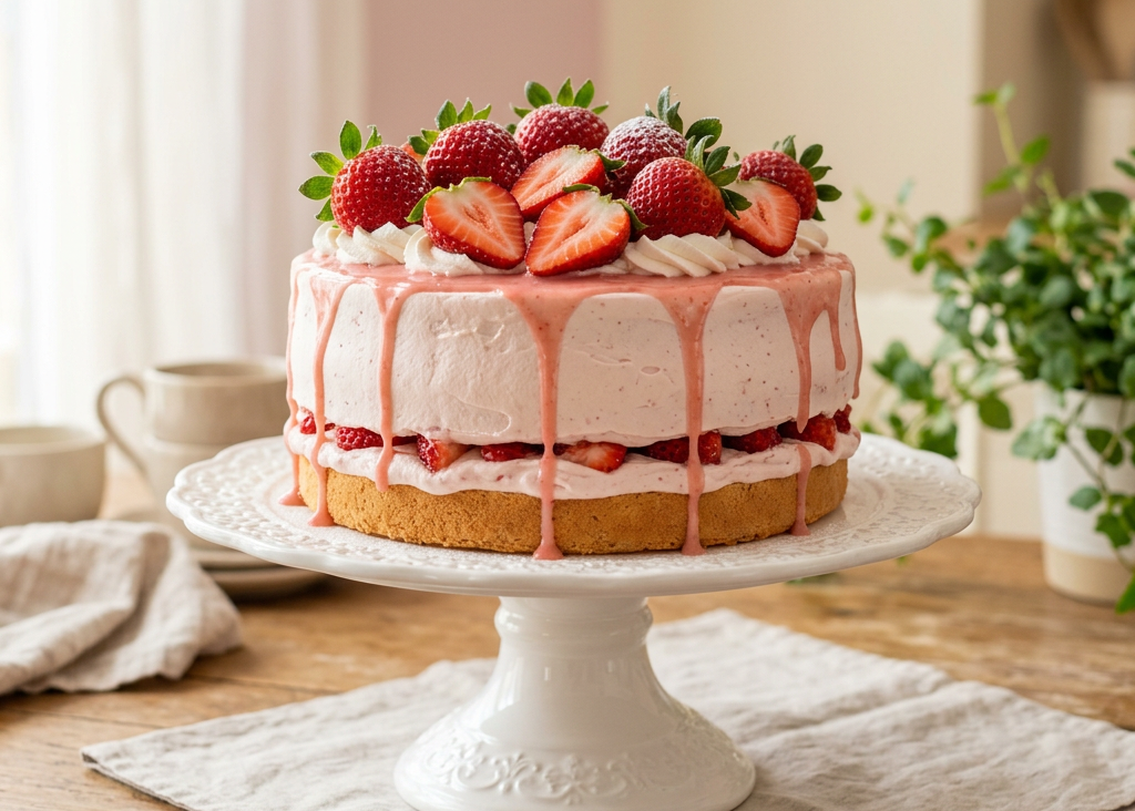Strawberry Chiffon Cake