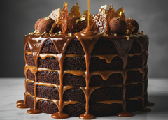 Viral London Chocolate Caramel Cake